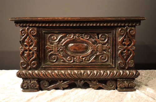 Small carved chest, Italian Renaissance